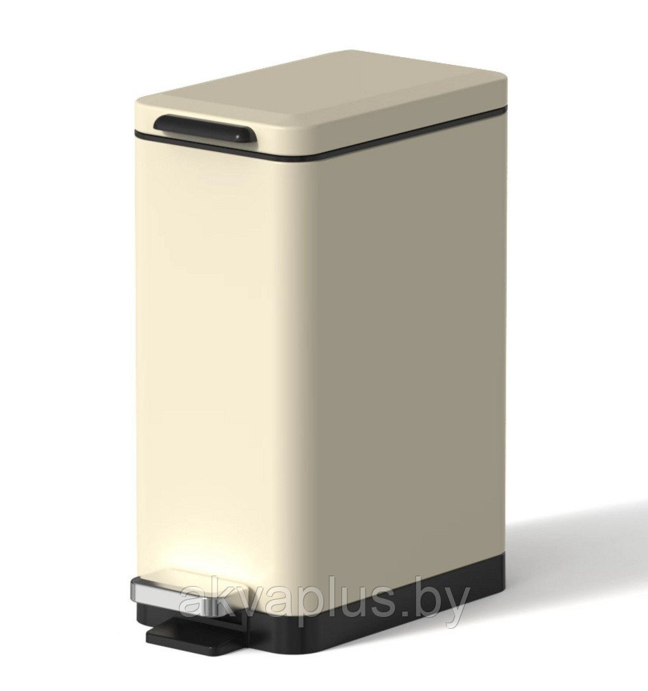 Ведро прямоугольное 6 л с микролифтом бежевое Java S-887-6Y