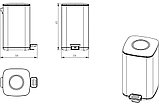 Ведро квадратное 12 л с микролифтом белое Java S-888-12W, фото 2