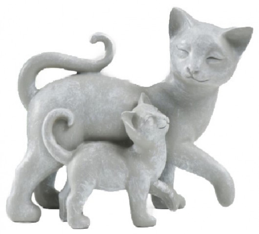 Сувенир полистоун Sima-Land 17,5*9,5*19 см, «Кошка с котёнком прогулка» - фото 1 - id-p207149121