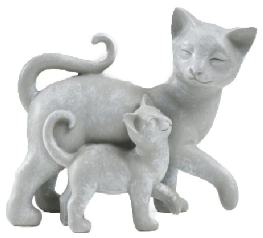 Сувенир полистоун Sima-Land 17,5*9,5*19 см, «Кошка с котёнком прогулка» - фото 2 - id-p207149121