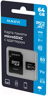 Карта памяти Maxvi microSDXC 64GB class 10 UHS-I (1)
