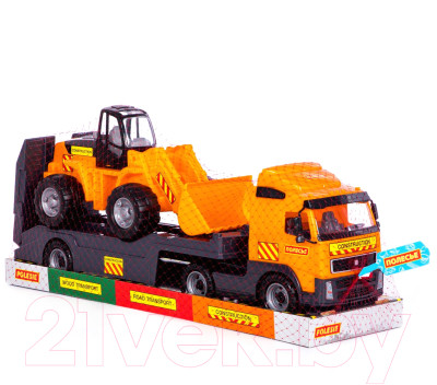 Набор игрушечной техники Полесье Volvo с трактором-погрузчиком / 58423 - фото 7 - id-p224040987