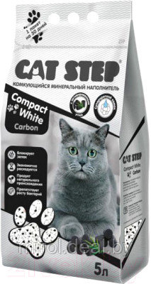 Наполнитель для туалета Cat Step Compact White Carbon / 20313015 - фото 1 - id-p224043042