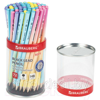 Набор простых карандашей Brauberg Soft Pastel / 880759 - фото 2 - id-p224053640