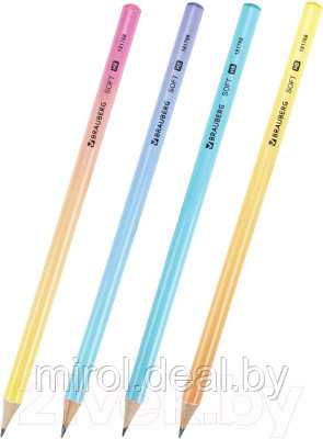 Набор простых карандашей Brauberg Soft Pastel / 880759 - фото 5 - id-p224053640