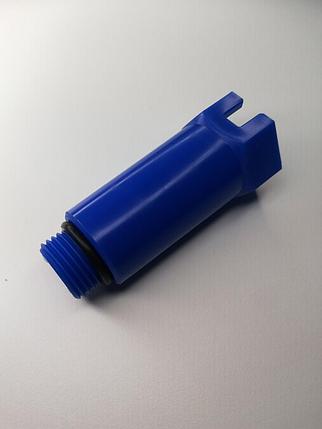 Заглушка длинная пластиковая 1/2, синяя, фото 2