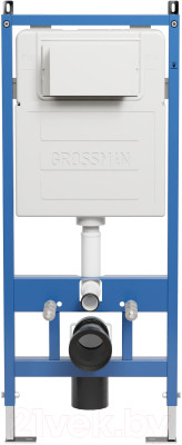 Унитаз подвесной с инсталляцией Grossman GR-4411S+900.K31.01.000+700.K31.05.01M.01M - фото 10 - id-p224065187