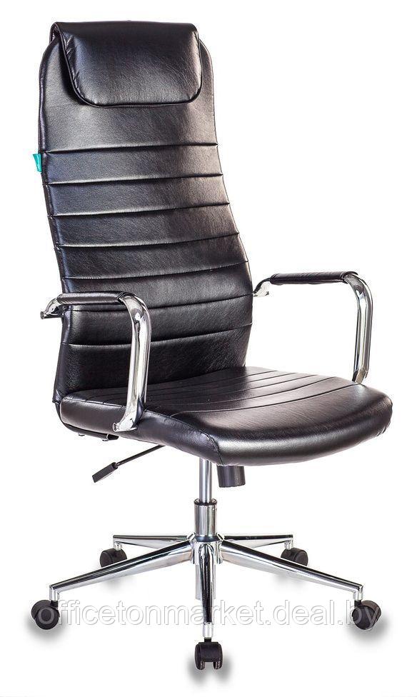 Кресло для руководителя "Бюрократ KB-9/ECO", кожзам, металл, черный - фото 1 - id-p222519904