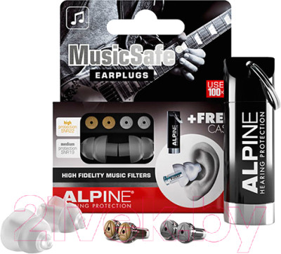 Беруши для музыкантов Alpine Hearing Protection MusicSafe Classic / 111.23.201 - фото 1 - id-p224076518