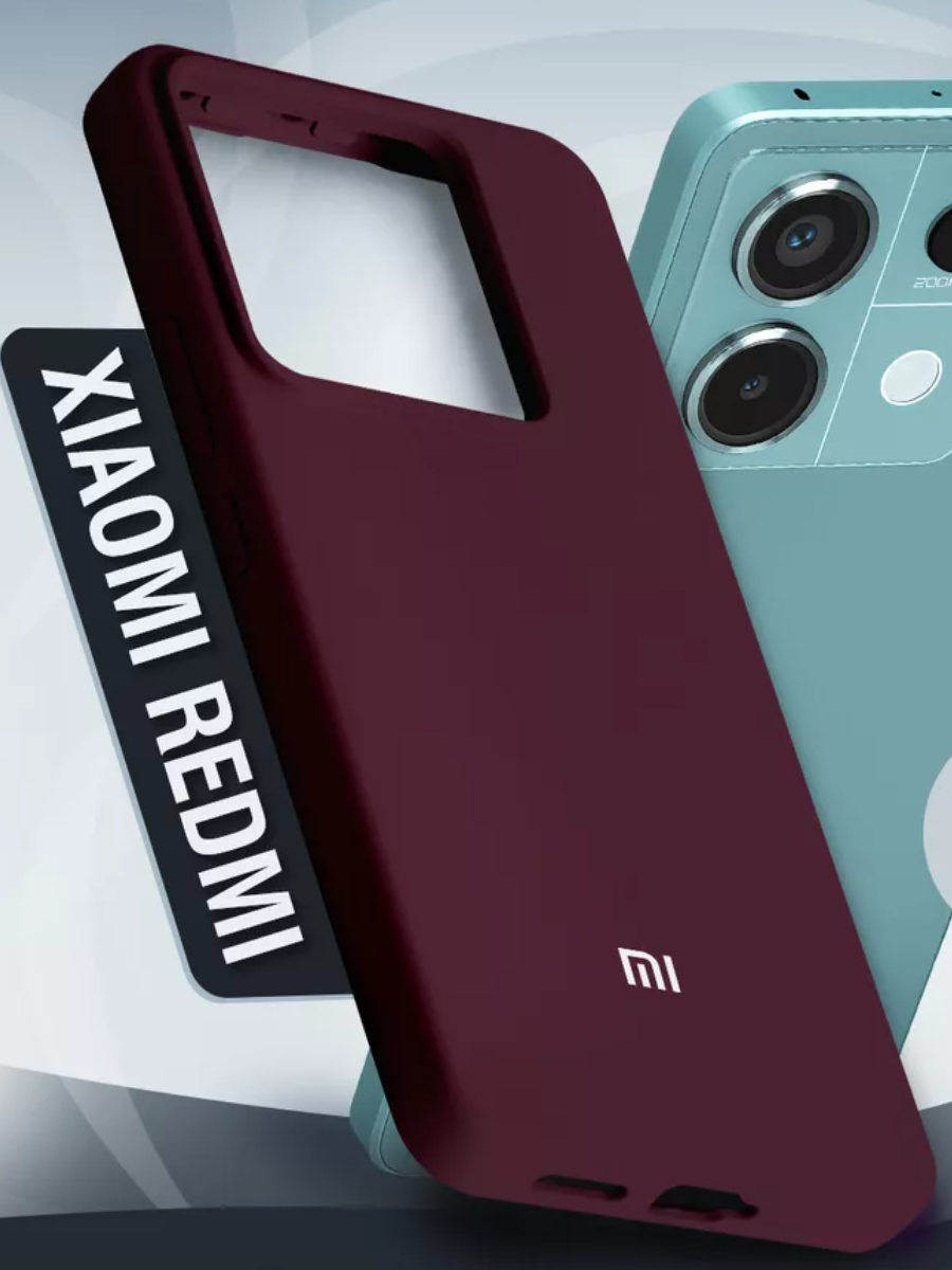 Чехол-накладка для Xiaomi Redmi Note 13 Pro 5G (копия) Silicone Case темно-бордовый - фото 1 - id-p224077996