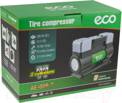 Автомобильный компрессор Eco AE-028-2 - фото 7 - id-p223204795