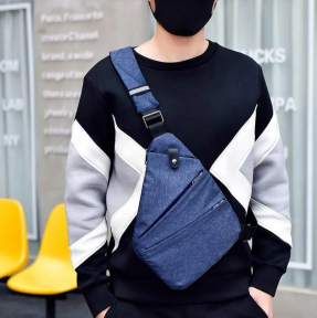 Универсальная сумка-кобура ультратонкая DXYZ (через плечо) Niid Fino Синяя (текстиль) - фото 1 - id-p216374956