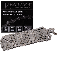 Цепь VENTURA 5-302165 1/2"x3/32", 5-7ск., 116 зв. в коробке черно-коричневая