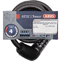 Замок троссовый кодовый ABUS Tresor 6512C, 4-х разр, 12ммх180см SCMU с кроншт, класс защ. 4/15, 497г