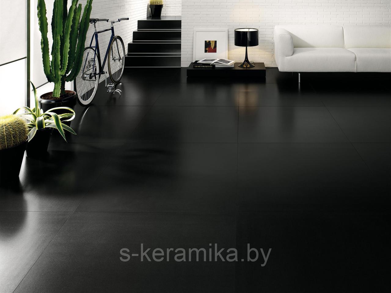 EURO CERAMICA КЕРАМОГРАНИТ MONOCOLOR SUPER BLACK 60х60 ЕВРО КЕРАМИКА ЧЕРНЫЙ МАТОВЫЙ - фото 2 - id-p224097019