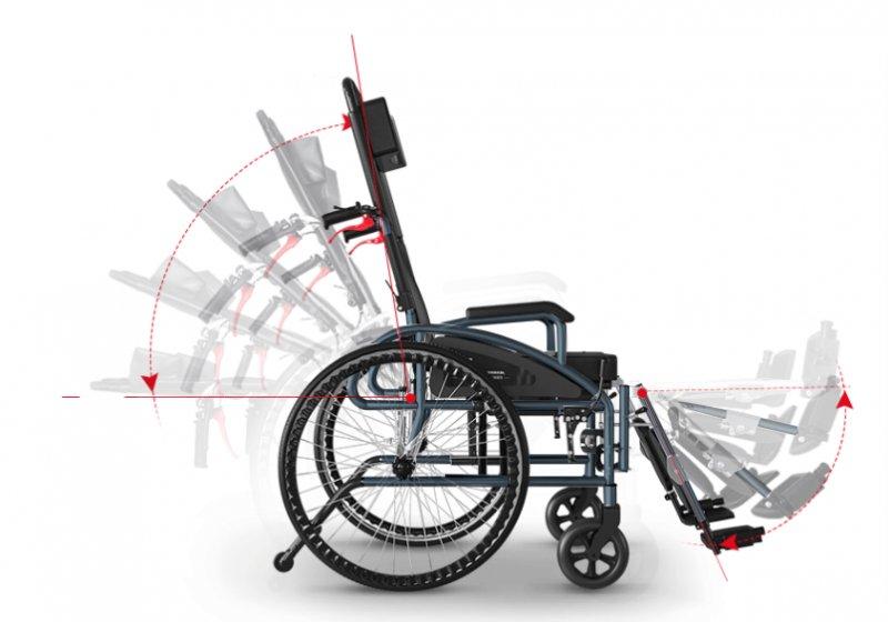 Инвалидная коляска с поддержкой головы и спины AT52315 - фото 2 - id-p224098419
