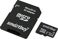 Карта памяти SmartBuy SB32GBSDU1A-AD microSDHC 32Gb UHS-I U3 A1 V30 + microSD-- SD Adapter