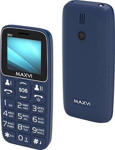 Кнопочный телефон Maxvi B110 (синий) - фото 2 - id-p224098953