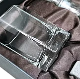 Подарочный набор для виски со штофом, 2 стакана, 6 камней AmiroTrend ABW-403 brown crystal, фото 3
