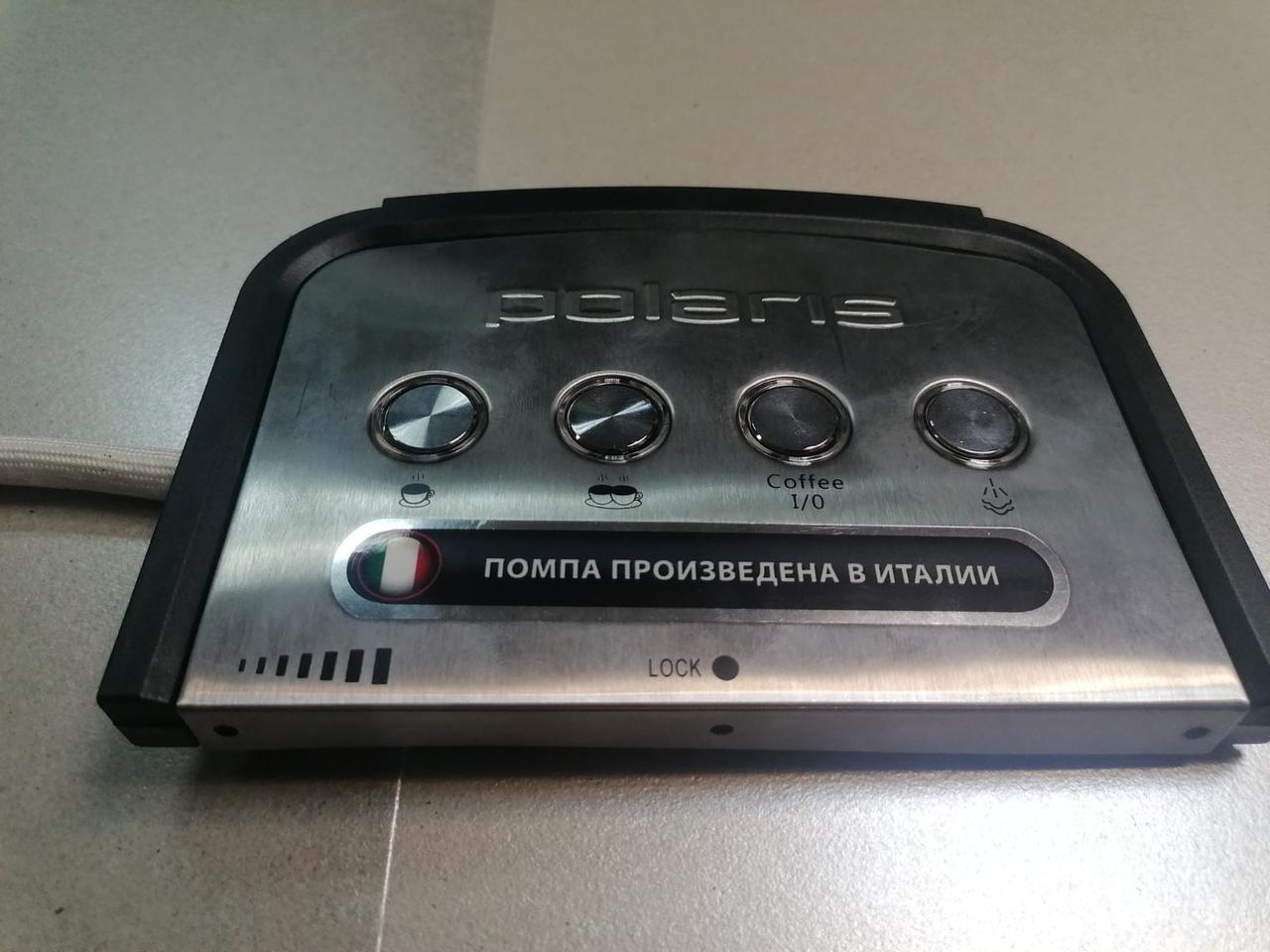 Лицевая панель с кнопками для кофеварки Polaris PCM1516E (Разборка) - фото 2 - id-p224099171
