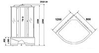 Душевая кабина Niagara NG-2310-14L 120x80x215 (матовое стекло, левая)