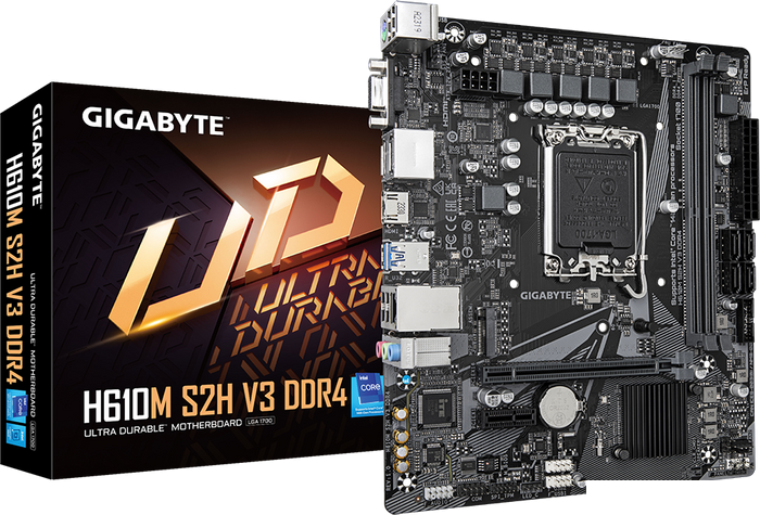 Материнская плата Gigabyte H610M S2H V3 DDR4 (rev. 1.0) - фото 2 - id-p223994655