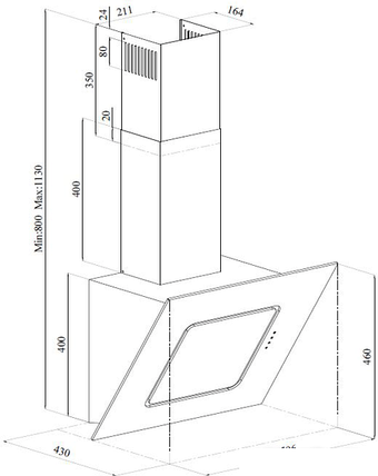 Кухонная вытяжка BEKO HCA 62540 B, фото 2