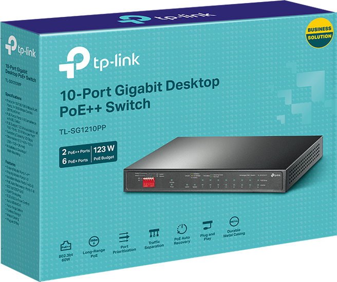 Неуправляемый коммутатор TP-Link TL-SG1210PP - фото 3 - id-p222600638