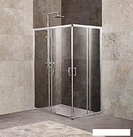 Душевой уголок BelBagno UNIQUE-AH-2-100/115-75/90-P-Cr (рифленое стекло)