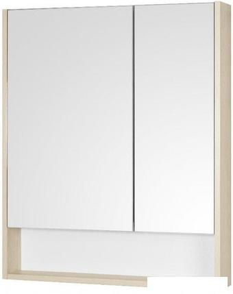 Акватон Шкаф с зеркалом Сканди 70 1A252202SDB20 (белый/дуб верона), фото 2