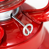 Керосиновая лампа декоративная красный 14х18х30 см RISALUX, фото 9