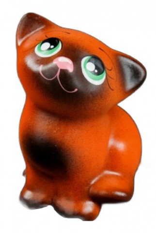 Сувенир керамический «Котик Мурзик» 7*9*5 см, рыжий - фото 1 - id-p207149034