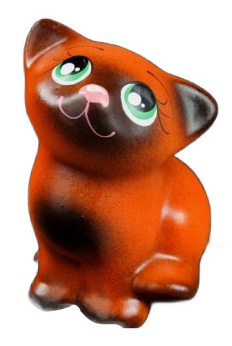 Сувенир керамический «Котик Мурзик» 7*9*5 см, рыжий - фото 2 - id-p207149034