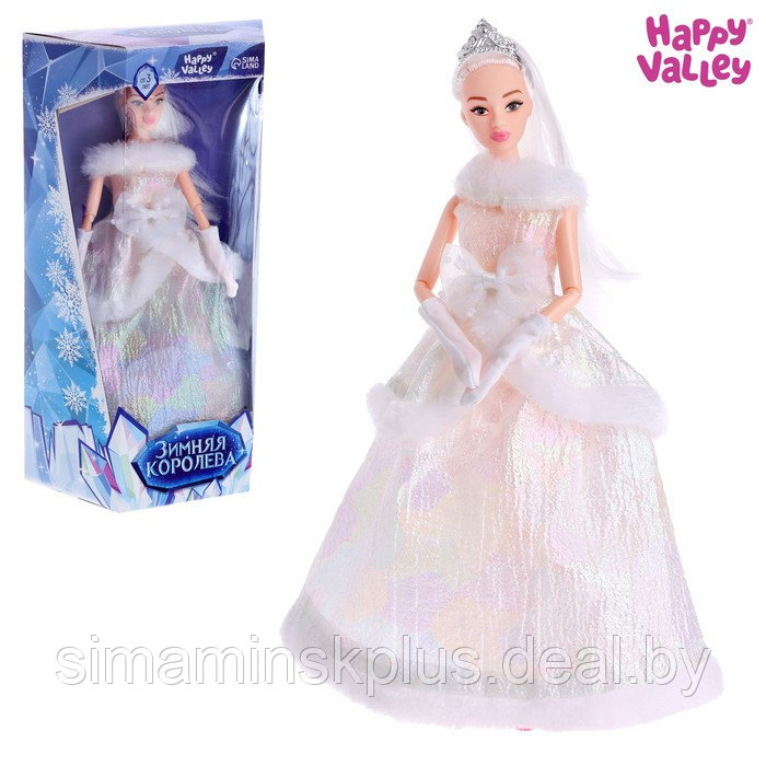 Кукла-модель шарнирная «Зимняя королева Ксения», в платье - фото 1 - id-p224099650