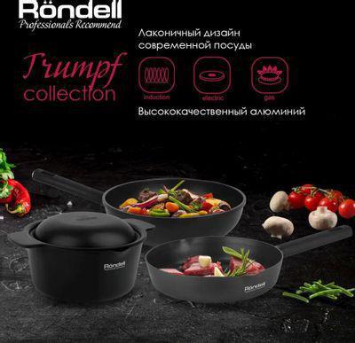 Сковорода ВОК (WOK) Rondell Trumpf RDA-1405, 28см, без крышки, черный - фото 2 - id-p223387346