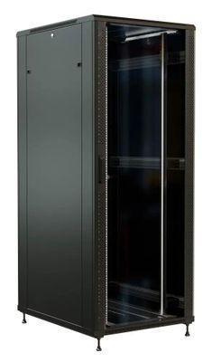 Шкаф серверный WRLINE WR-TT-4281-AS-RAL9004 напольный, стеклянная передняя дверь, 42U, 800x2055x1000 мм - фото 1 - id-p223387410