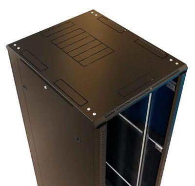 Шкаф серверный WRLINE WR-TT-4281-AS-RAL9004 напольный, стеклянная передняя дверь, 42U, 800x2055x1000 мм - фото 4 - id-p223387410