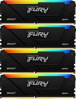 Оперативная память Kingston Fury Beast Black KF432C16BB2AK4/128 DDR4 - 4x 32ГБ 3200МГц, DIMM, Ret