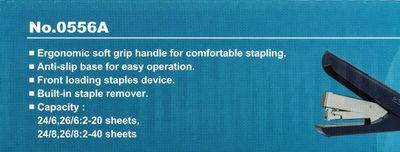 Степлер KW-TRIO Air touch Half strip, 40 листов, 100 скоб, синий [0556a-blu] - фото 3 - id-p223011959