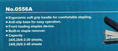 Степлер KW-TRIO Air touch Half strip, 40 листов, 100 скоб, белый [0556a-wht] - фото 3 - id-p223011960