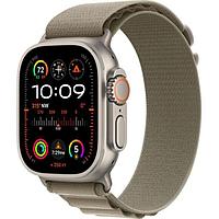 APPLE Watch Ultra 2 GPS + Cellular 49mm Titanium Case with Olive Alpine Loop - Small MREX3 / MRFH3