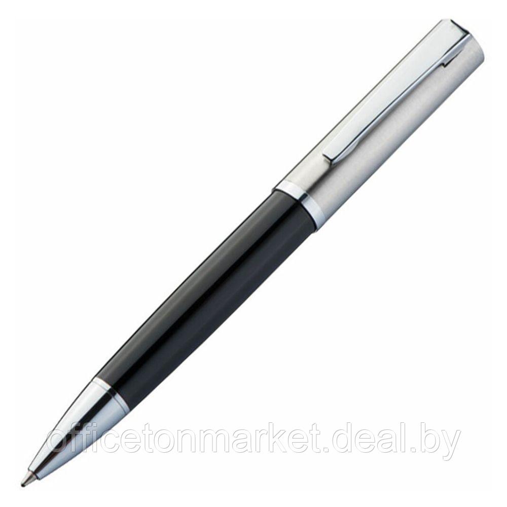 Ручка шариковая автоматическая Mark Twain "1338303", черный, серебристый, стерж. синий - фото 1 - id-p224099344