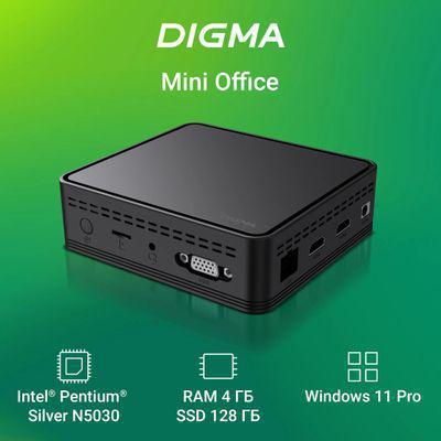 Неттоп Digma Mini Office, Intel Pentium N5030, DDR4 4ГБ, 128ГБ(SSD), Intel UHD Graphics 605, CR, Windows 11 - фото 4 - id-p223110624