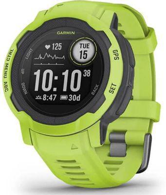 Смарт-часы Garmin Instinct 2 Electric, 23мм, 1.3", черный/зеленый / ярко-зеленый [010-02626-01] - фото 1 - id-p223483173