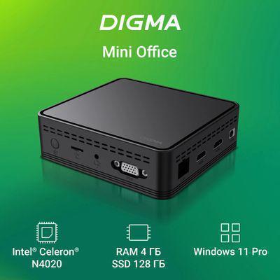 Неттоп Digma Mini Office, Intel Celeron N4020, DDR4 4ГБ, 128ГБ(SSD), Intel UHD Graphics 600, CR, Windows 11 - фото 4 - id-p223333902