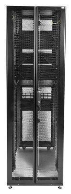 Шкаф серверный ЦМО ШТК-СП-42.6.10-44АА-9005 напольный, перфорированная передняя дверь, 42U, 600x1950x990 мм - фото 1 - id-p223483522
