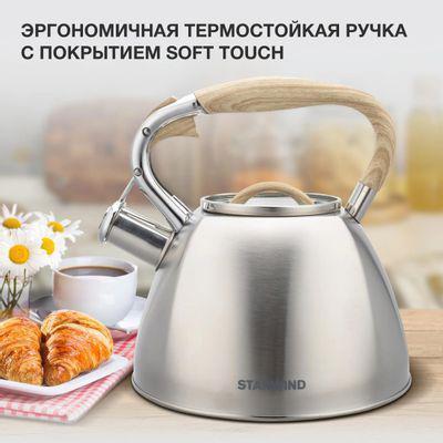 Металлический чайник StarWind Daily, 2.8л, серый [sw-ch1308] - фото 7 - id-p223864474