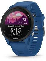 Смарт-часы Garmin Forerunner 255, 33мм, 1.3", черный / синий [010-02641-11]