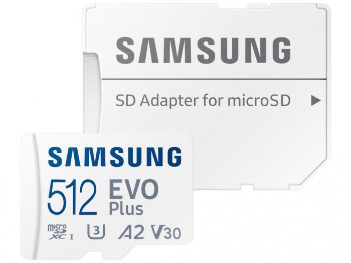 512Gb - Samsung Micro Secure Digital XC Evo Plus Class 10 MB-MC512KA с переходником под SD (Оригинальная!) - фото 1 - id-p223485680