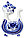 Сувенир фарфоровый «Кот Ватрушка» (гжель) высота 12 см, бело-синий, фото 3